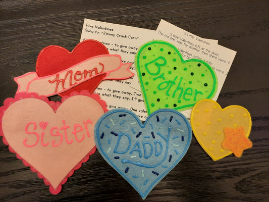 154- Five little Valentines